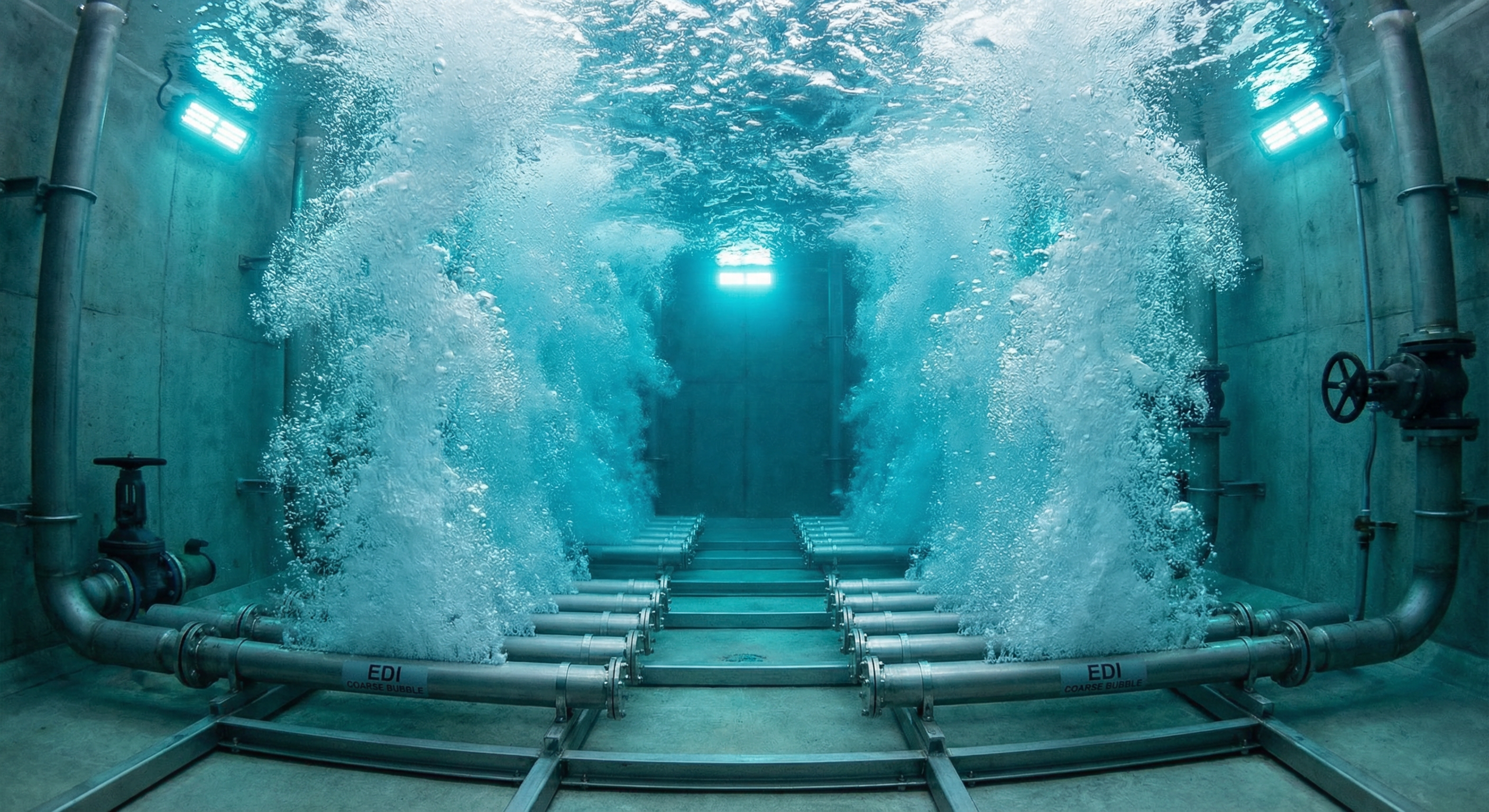 Difusores de burbuja gruesa EDI MaxAir para mezcla anóxica México - SSD